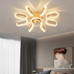 HEIKESZ Nordic Ceiling Fan with LED Lights Modern Minimalist Bedroom Dining Room Study Lamp Integrated Fan Style Ceiling Light