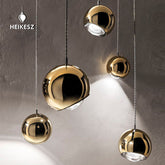 HEIKESZ Nordic Glass Chandelier for Bedroom Living Room Bar Counter Stairs Window Designer Lighting Decoration