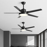 HEIKESZ Large Wind Ceiling Fan Lights 42 52 56 Inch Black Retro Electric Fan Lamp with Remote Control for Home Living Room Bedroom Industrial Commercial Use