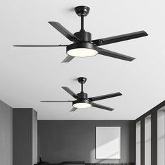 HEIKESZ Large Wind Ceiling Fan Lights 42 52 56 Inch Black Retro Electric Fan Lamp with Remote Control for Home Living Room Bedroom Industrial Commercial Use