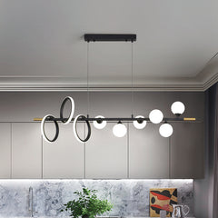 HEIKESZ New Simple Elegant Iron Droplight Post-Modern Magic Bean Chandelier for Living Room Bedroom Restaurant Bar