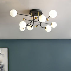 HEIKESZ Nordic Ceiling Lamp Modern Living Room Light Minimalist Italian Design Luxury Bedroom Lighting Magic Bean Lamp