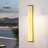HEIKESZ Chinese Style Scagliola Wall Lamp Outdoor Lighting for Villa Stair Exterior Background Wall Balcony Terrace Study Simple Ceiling Fixtures