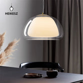HEIKESZ Creative Danish Cream Wind Jelly Chandelier Nordic Minimalist Pendant Light for Cafe Restaurant Bedside Ceiling Decor