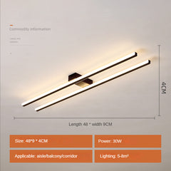 HEIKESZ Modern Strip Ceiling Light Simple Luxury Corridor Lamp for Cloakroom Balcony Entrance Lighting