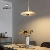 HEIKESZ Modern UFO Chandelier Light Luxury Designer LED Lighting for Living Room Bedroom Bar Restaurant Upgrade Ceiling Fixture