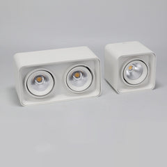 HEIKESZ Square LED Spotlight Open-Mounted Cob Anti-Glare Downlight Household Punch Free Ceiling Lamp