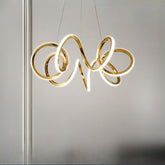 HEIKESZ Spring Ring Chandelier Modern Luxury Stainless Steel Art Light for Living Room Bedroom Dining High End Designer