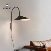 HEIKESZ ndustrial Wall Lamp Simple Design Art Desk Bedside Office Lighting for Homestay Hotel Living Room Bedroom