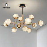 HEIKESZ Modern Light Luxury Chandelier Italian Creative Magic Bean Design for Living Room Bedroom Dining Room High End Lighting