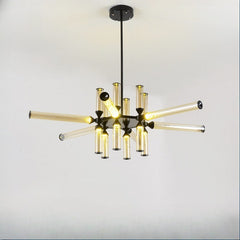 HEIKESZ Nordic Modern LED Glass Chandelier for Living Room Dining Bedroom Simple Creative Lighting Fashion Lamps