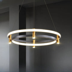HEIKESZ Minimalist Ring Chandelier Modern Luxury Living Room Bedroom Dining Room Lighting Fixture Creative Designer Art Lamp