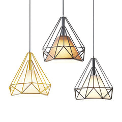 HEIKESZ Modern Chandelier Three-Head Wrought Iron Ceiling Lamp for Dining Room Bedroom Living Room LED Light Post-Modern Hanging Droplight