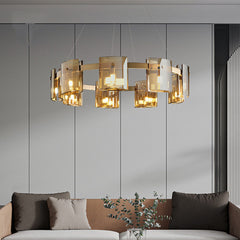 HEIKESZ Modern Luxury Chandelier for Living Room Bedroom Study Creative Glass Nordic Lamp Warm Lighting Atmosphere