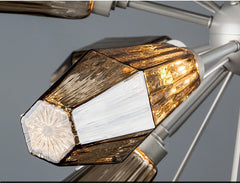 HEIKESZ Nordic Post-Modern Glass Chandelier Creative Art Lighting for Living Room Bedroom Study Simple Atmosphere