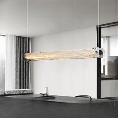 HEIKESZ Italian Minimalist Long Bar Chandelier Light Luxury Cloud Mist Glass Dining Room Bar Table Designer Lighting