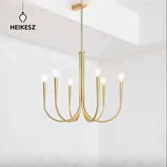 HEIKESZ Nordic Antique Chandelier Luxury French Style Retro Bedroom Candle Dining Room Designer Light