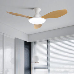 HEIKESZ Nordic 42 52 Inch Ceiling Fan with LED Light Modern Minimalist Noiseless Frequency Conversion Fan for Living Room Bedroom Restaurant