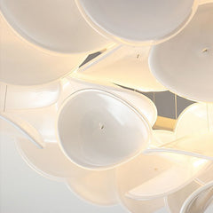 HEIKESZ Nordic Ceiling Lamp Modern Cream French Living Room Bedroom Light Creative Lotus Leaf Designer Dining Room Lamp