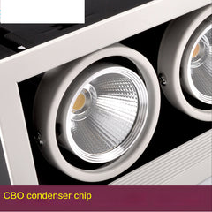 HEIKESZ Led Bean Container Lamp Double Head Three Head 7w10w Embedded Ceiling Spotlight Simple Downlight for Clothing Store Living Room Indoor Lighting