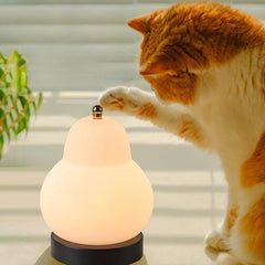 HEIKESZ Charging Touch French Cream Pear Table Lamp Bedroom Bedside Portable Small Night Lamp Ins Wind Atmosphere Decorative Table Lamp Table Light Lamp Adjustable Portable Charger Table Lights for Room