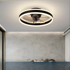 HEIKESZ LED Ceiling Fan Light Nordic Modern Design Invisible Fan Lamp for Bedroom Dining Room Balcony One-year Warranty Energy Saving