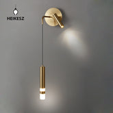 HEIKESZ Modern Minimalist Bedside Wall Lamp Nordic Creative Reading Light Warm Room Lamps for Bedroom Living Room Lighting Ceiling Chandelier