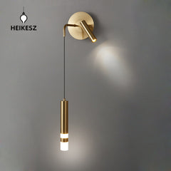HEIKESZ Modern Minimalist Bedside Wall Lamp Nordic Creative Reading Light Warm Room Lamps for Bedroom Living Room Lighting Ceiling Chandelier