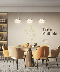 HEIKESZ Modern Glass Chandelier Luxury Dining Light for Restaurant Bar Bedroom Living Room Decor