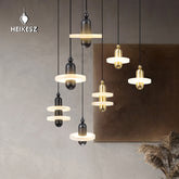 HEIKESZ Modern Chandelier Luxury Spanish Marble Designer Light for Dining Room Bedroom Bar Counter Ceiling Lighting Fixtures