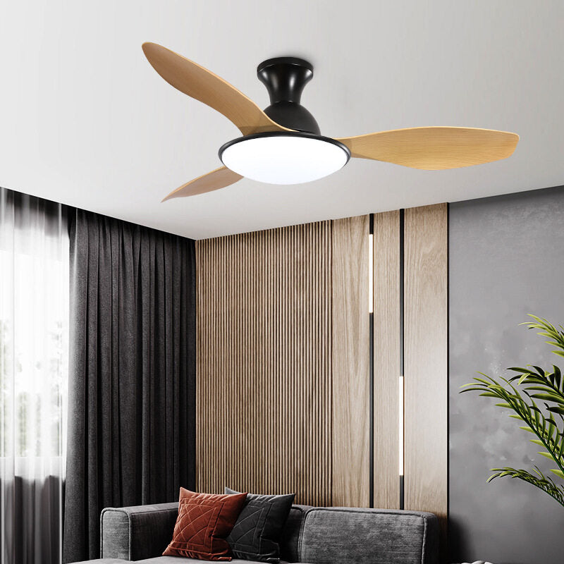 HEIKESZ Nordic 42 52 Inch Ceiling Fan with LED Light Modern Minimalist Noiseless Frequency Conversion Fan for Living Room Bedroom Restaurant