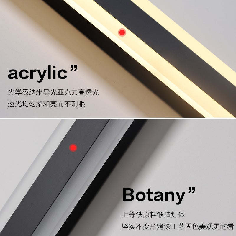 HEIKESZ Outdoor Waterproof LED Wall Lamp Nordic Minimalist Line Light for Garden Villa Door