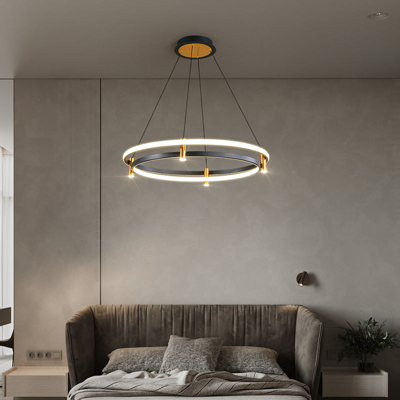 HEIKESZ Minimalist Ring Chandelier Modern Luxury Living Room Bedroom Dining Room Lighting Fixture Creative Designer Art Lamp