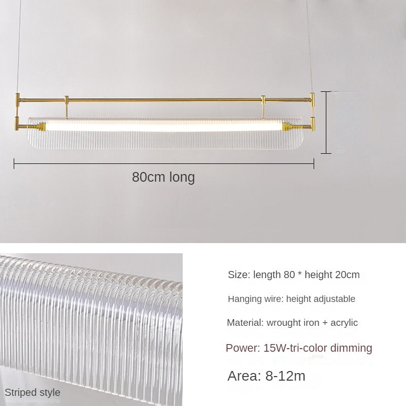 HEIKESZ Italian Minimalist Chandelier Creative Art Strip Light for Dining Room Bar Kitchen Island