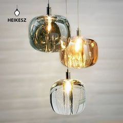 HEIKESZ Nordic Crystal Apple Chandelier Luxury Small Droplight Creative Design for Bedside Restaurant Bar