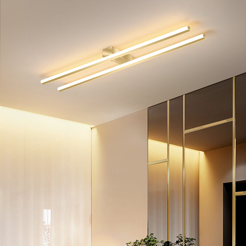 HEIKESZ Modern Strip Ceiling Light Simple Luxury Corridor Lamp for Cloakroom Balcony Entrance Lighting