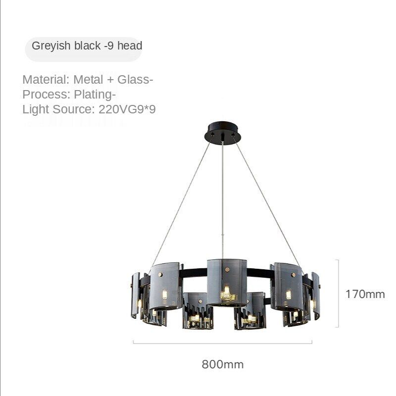 HEIKESZ Modern Luxury Chandelier for Living Room Bedroom Study Creative Glass Nordic Lamp Warm Lighting Atmosphere