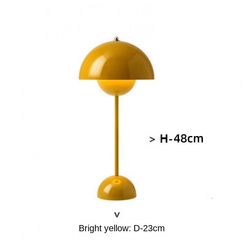 HEIKESZ Modern Touch Dimming Bud Table Lamp Danish Designer Bedside Lamp Eye Protection Study Lamp Living Room Decor Mushroom Night Light