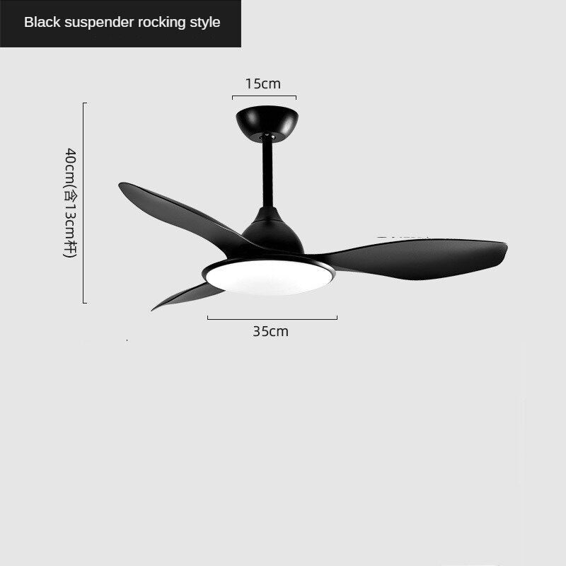 HEIKESZ Nordic 42 52 Inch Ceiling Fan with LED Light Modern Minimalist Noiseless Frequency Conversion Fan for Living Room Bedroom Restaurant