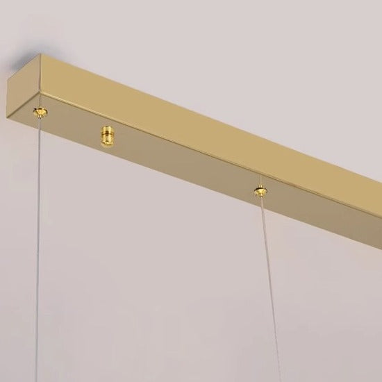 HEIKESZ Luxury Post-Modern Chandelier Long Light Stainless Steel Designer Lamp for Living Room Restaurant Bar Villa Home Ceiling Lighting