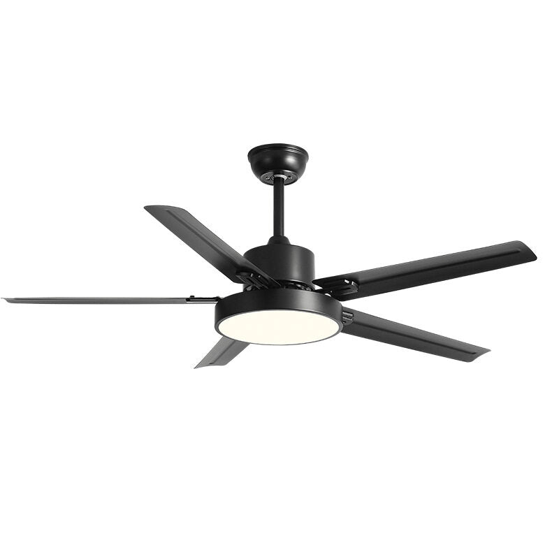 HEIKESZ Large Wind Ceiling Fan Lights 42 52 56 Inch Black Retro Electric Fan Lamp with Remote Control for Home Living Room Bedroom Industrial Commercial Use