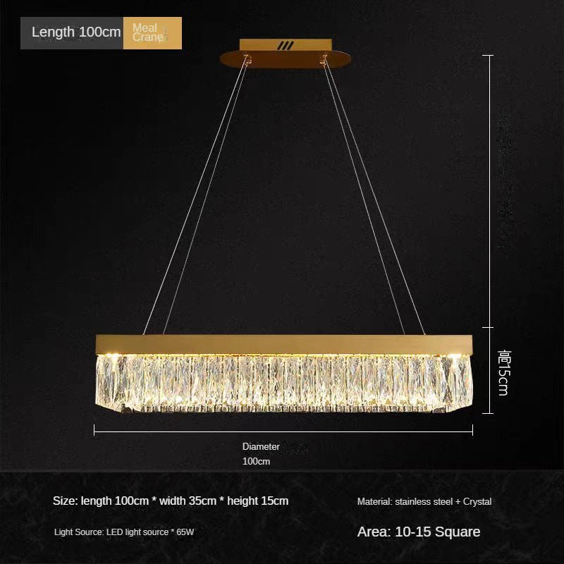 HEIKESZ Modern Luxury Crystal Chandelier Round Stainless Steel Ceiling Light for Living Room Dining Bedroom Hotel Club