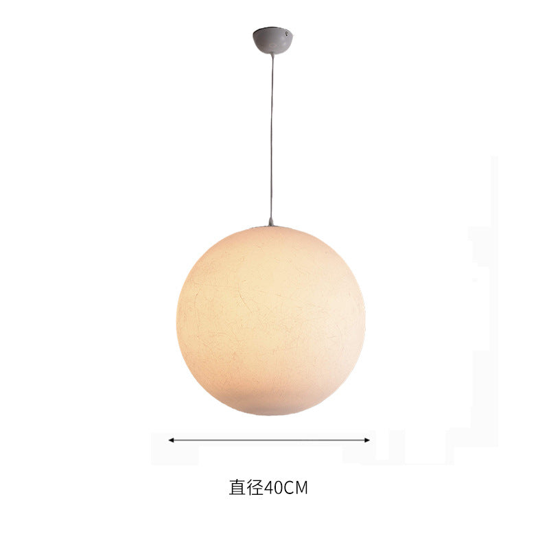 HEIKESZ Silk Moon Light Chandelier Large Nordic Art Bedroom Dining Room Lamp Creative Bar Clothing Store Ball Chandelier