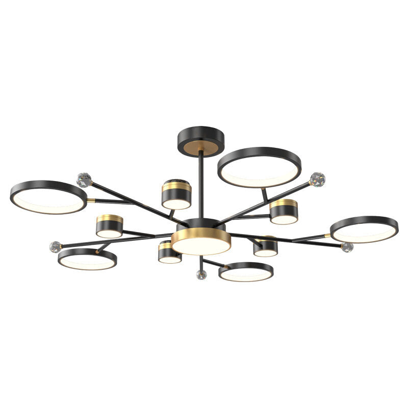 HEIKESZ Modern Starry Sky Projection Ceiling Lamp for Living Room Bedroom Coffee Shop Nordic Style Star Light