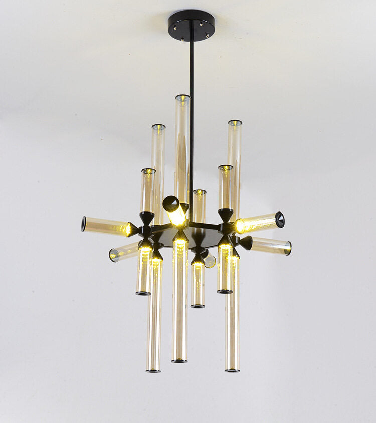 HEIKESZ Nordic Modern LED Glass Chandelier for Living Room Dining Bedroom Simple Creative Lighting Fashion Lamps