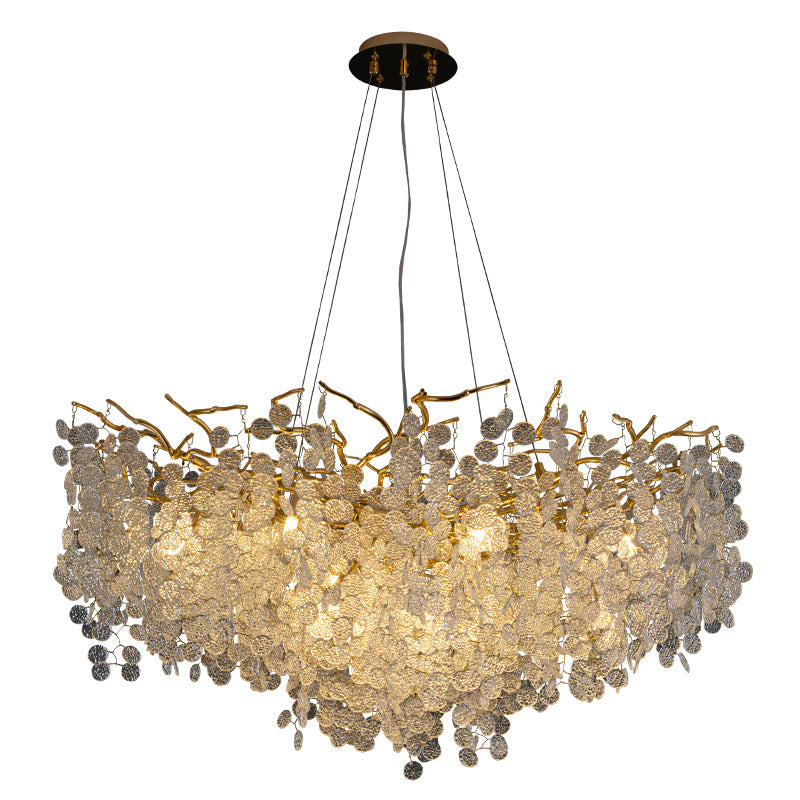 HEIKESZ Crystal Pendant Lamp Modern Living Room Chandelier Designer Money Tree Branch Light French Style Luxury Lighting