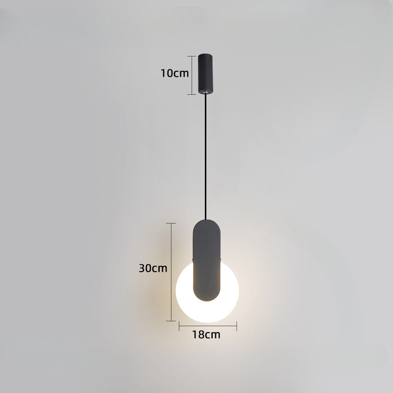 HEIKESZ Modern Nordic Minimalist Bedside Chandelier Creative Long Line Droplight Luxury Lighting for Bedroom Living Room Ceiling Lamp