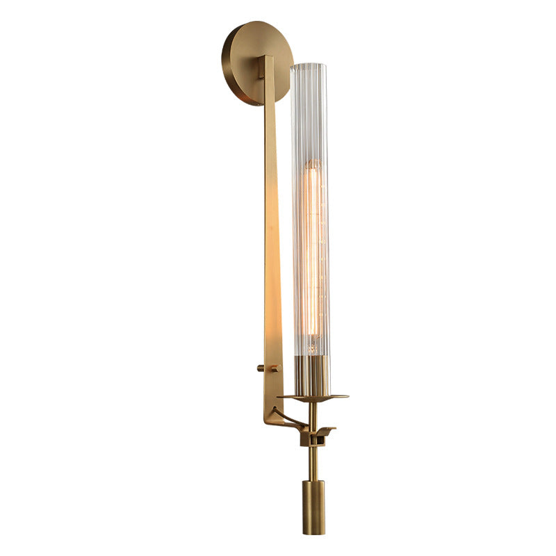 HEIKESZ Post-Modern Copper Wall Lamp Luxury Designer Light for Living Room Bedroom Entrance Modern Classical Bulb Fixture