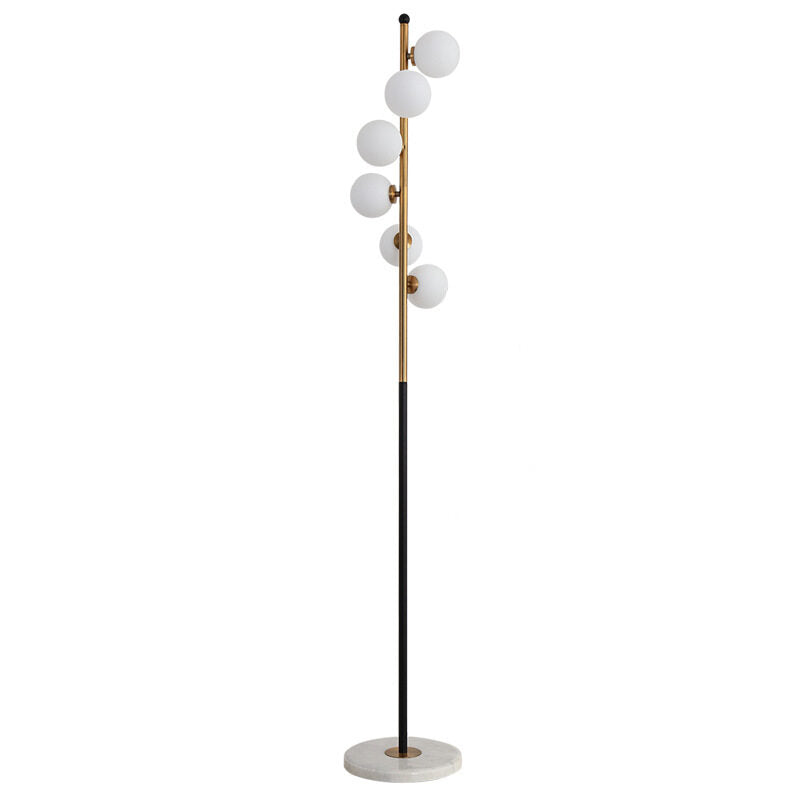 HEIKESZ Nordic Magic Beans Fall Floor Lamp Creative Marble Molecule Light Luxury Vertical Simple Sofa Lamp for Living Room