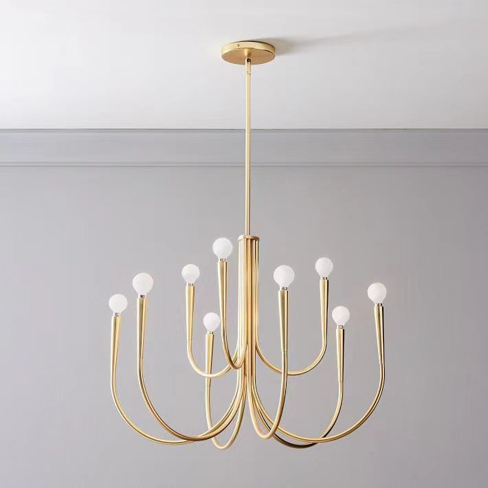 HEIKESZ Nordic Antique Chandelier Luxury French Style Retro Bedroom Candle Dining Room Designer Light